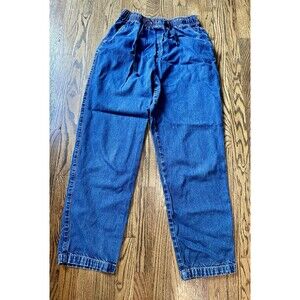Vtg Cabin Creek Drawstring Elastic Waist Jeans Sz 10‎ Med Wash High Rise Cottage